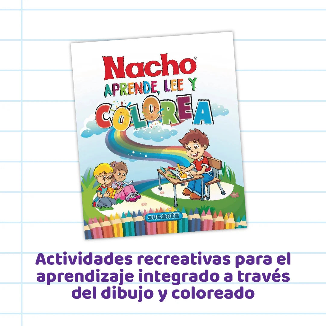 KIT NACHO APRENDE, LEE Y COLOREA