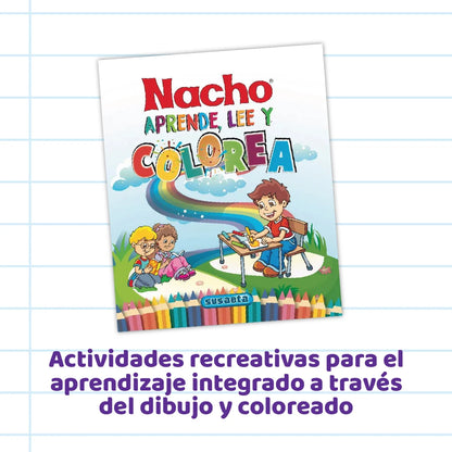 KIT NACHO APRENDE, LEE Y COLOREA
