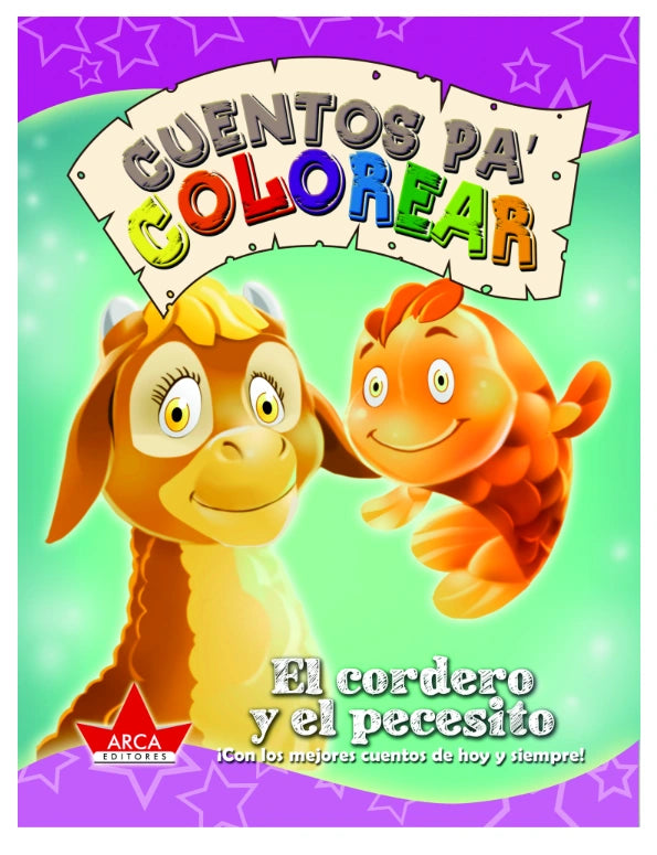CUENTOS PA COLOREAR EL CORDERO Y EL PECESITO