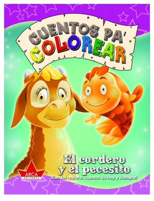 CUENTOS PA COLOREAR EL CORDERO Y EL PECESITO